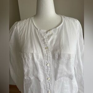 BANANA REPUBLIC | XL Sheer Ramie (Linen like) Shirt | White